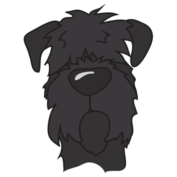 Signmission Black Russian Terrier Dog Decal, Dog Lover Decor Vinyl Sticker D-12-Black Russian Terrier - main